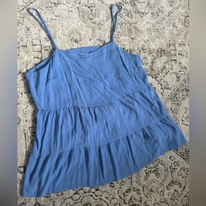 Time and Tru blue tank top; size L